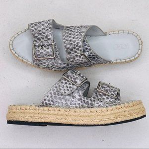 LOGO Lori Goldstein gray reptile print hem…